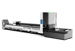 The NEW - ROBOTUBE™ MODEL RT2 Fiber Laser Metal Tube Cutter by Hytek Tools features a long tube holder, digital display cutting unit, and Tube Cut Pro Software for precise tube processing.