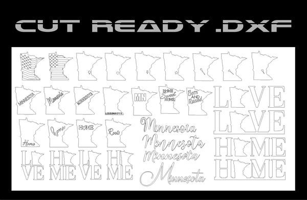 Minnesota State Theme - DXF Cut Ready File Collection