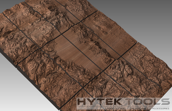 Tahoe Lake Area 3D Map - STL 3D Terrain Model