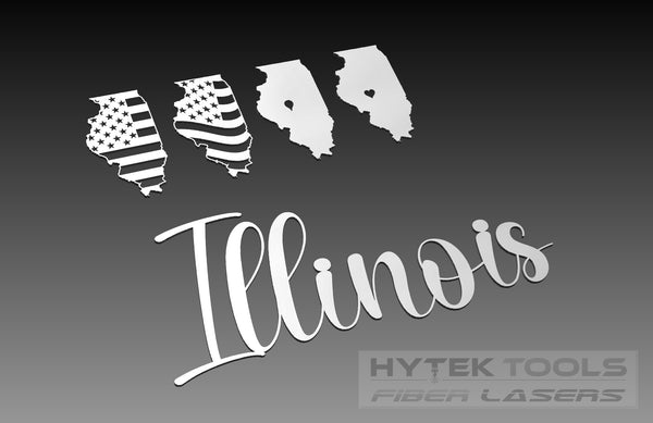 Illinois Theme - Cut Ready DXF File Collection