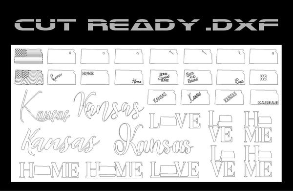 Kc Cnc File Kansas Theme - Cut Ready DXF File Collection – Hytek Tools - Fiber ...