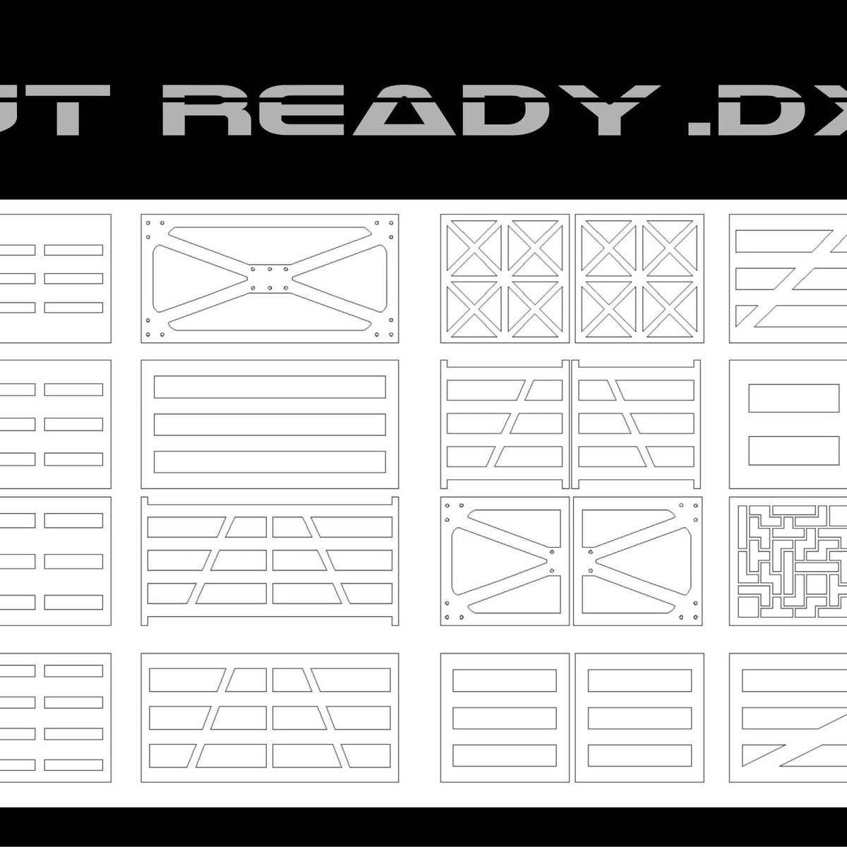 Dxf Ines 16 Gate & Panel Shapes Set - DXF Cut Ready File Collection – Hytek ...