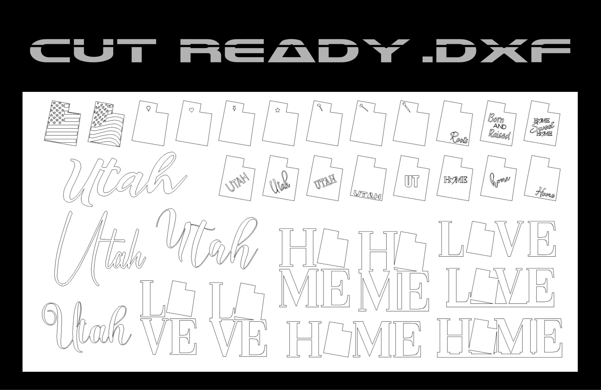 Utah Theme - Cut Ready File Collection – Hytek Tools - Fiber Laser ...