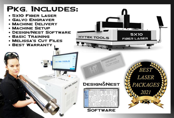 Package Fiber Laser 5x10 + Fiber Laser Engraver Hytek Tools 